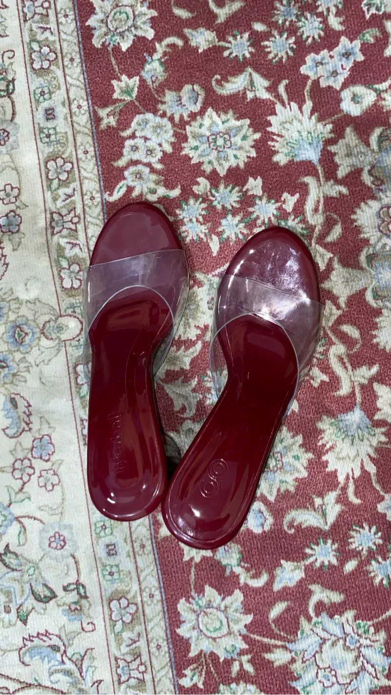 heels glosy maroon photo 1