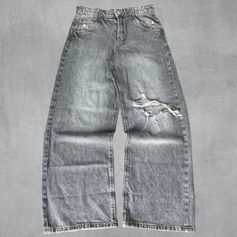 Zara Baggy distressed grey jeans made in Japan photo 1