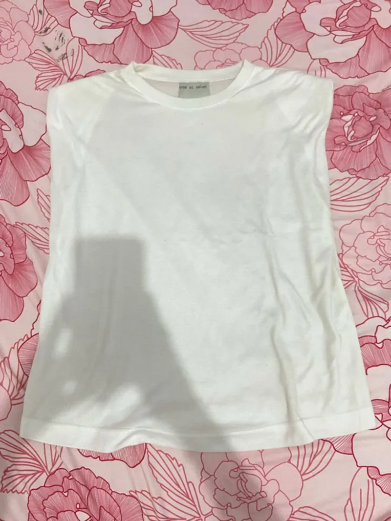 Preloved Shop at Velvet Paded white top photo 1
