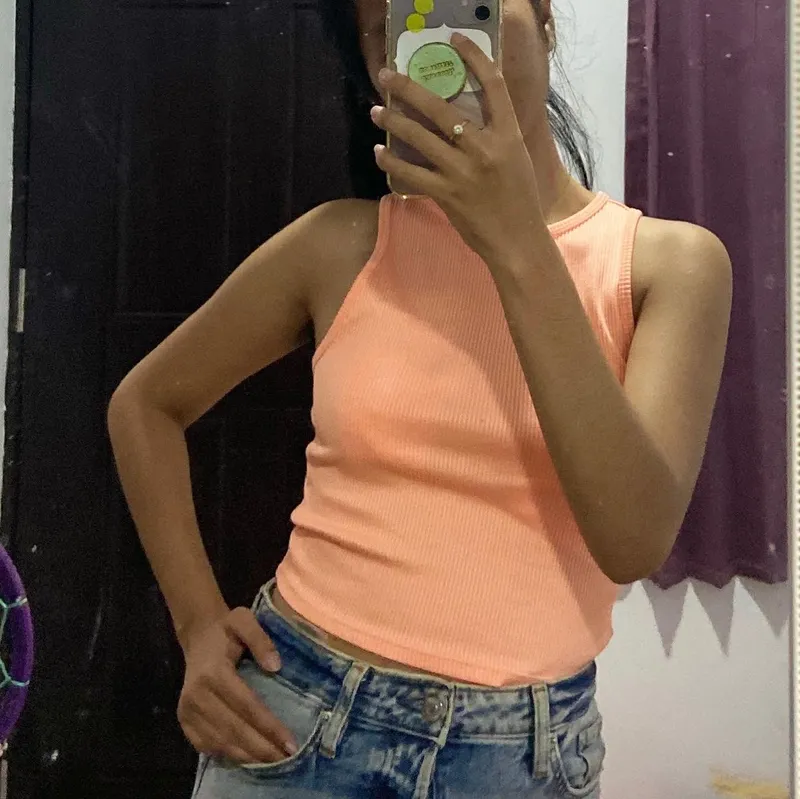 H&M Crop top Wanita orange photo 1