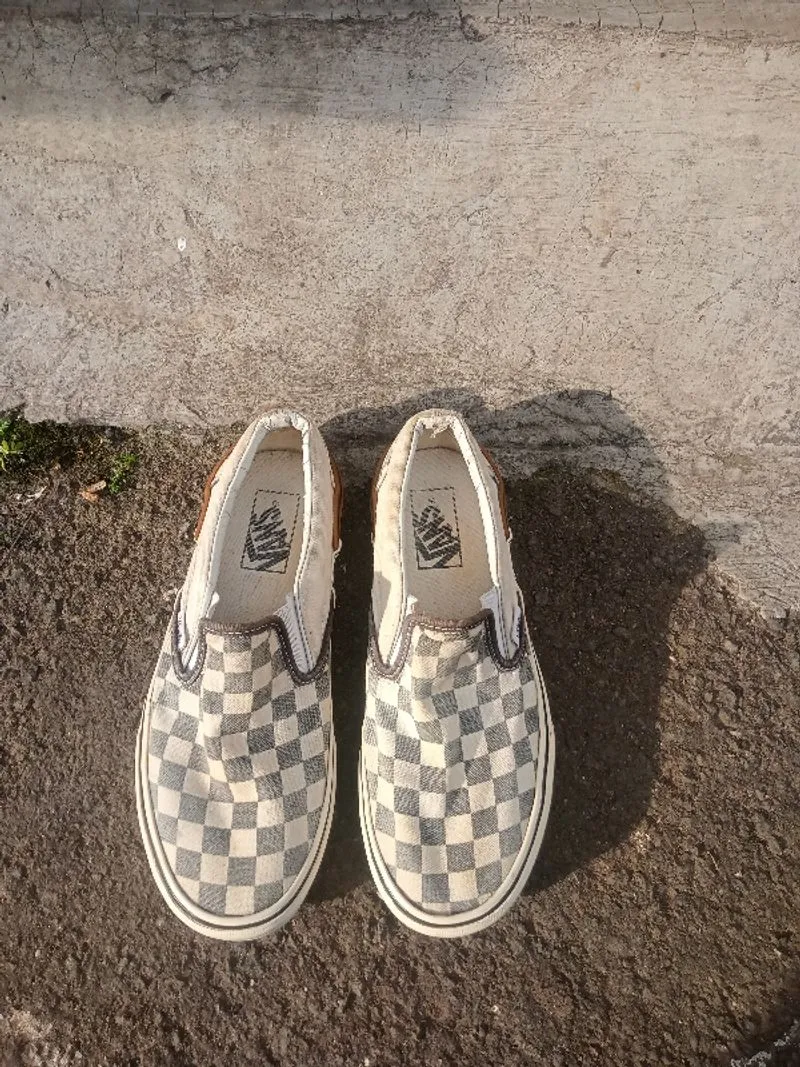 Vans Slip on Checkerboard Block Gum  photo 1