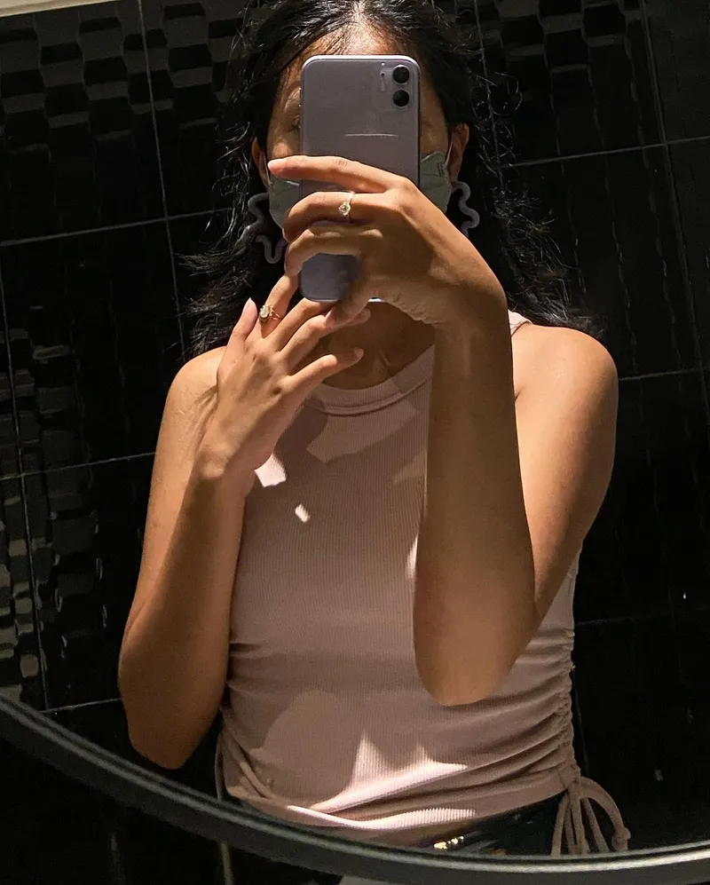 Crop top Wanita purple photo 1