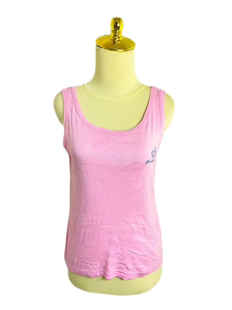 GODDESS pink embroidery font tanktop photo 1