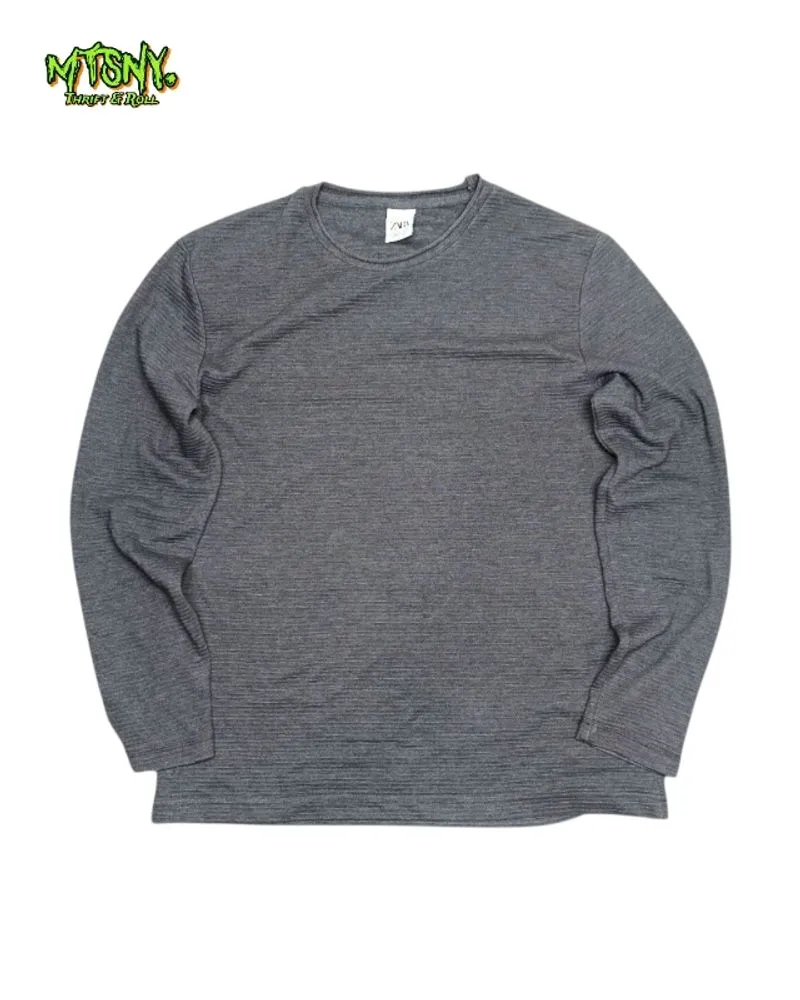 Kaos Tshirt Lengan Panjang Basic Polos Zara Vintage Retro photo 1