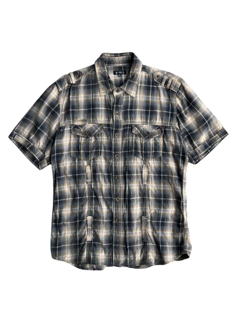 Y2k ΩΜΚΟΣ CHECK SHORT SLEEVED SHIRT JAPAN BRAND photo 1