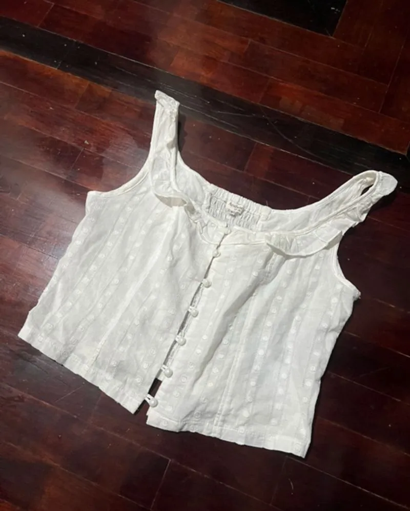 WHITE CROP TOP photo 1