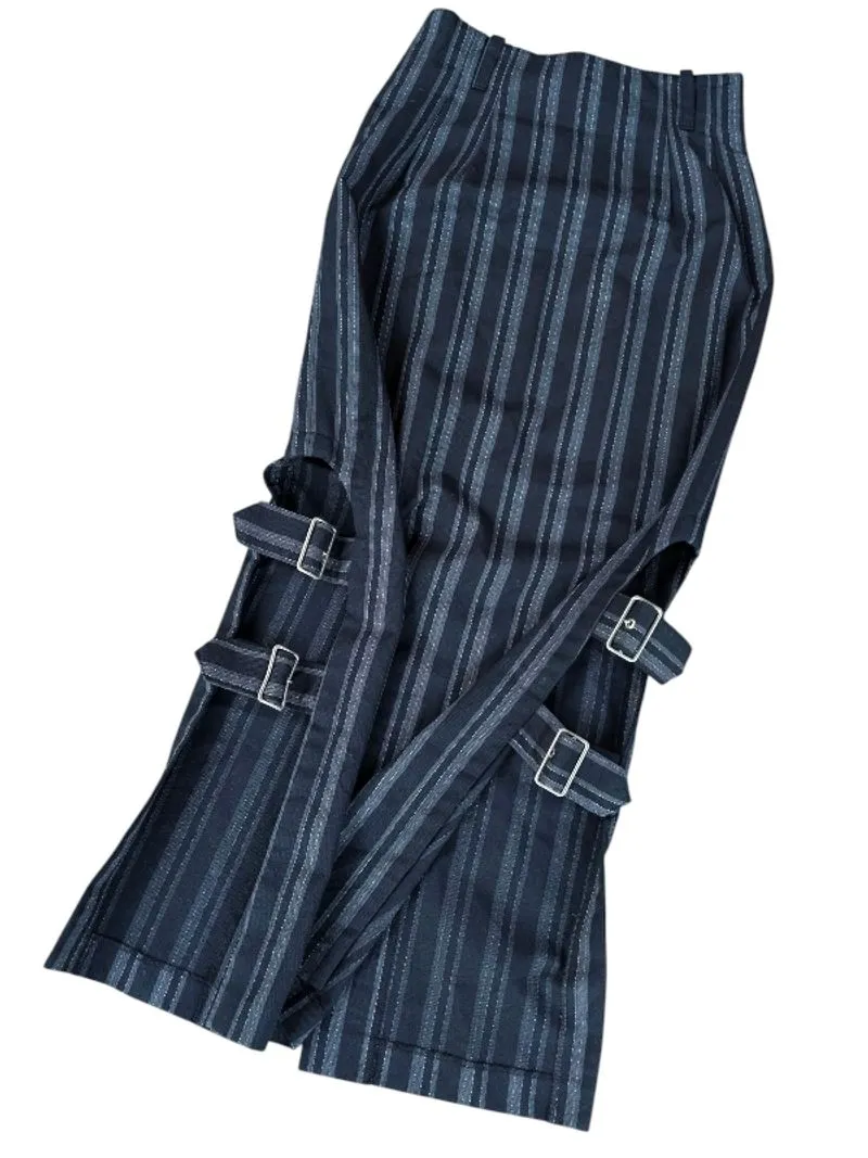 Japanese unknown brand stripe bondage skirt  photo 1