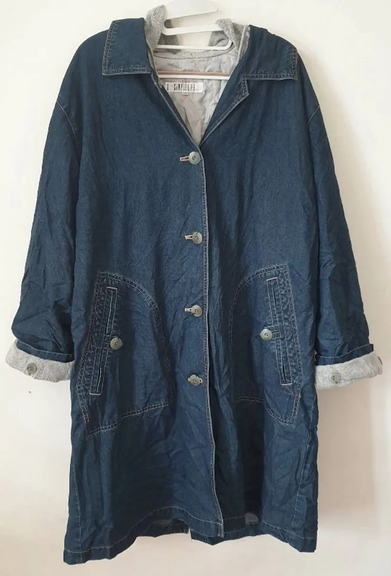 SIMPLE LIFE JAPAN, coat denim / jaket panjang hoodie photo 1