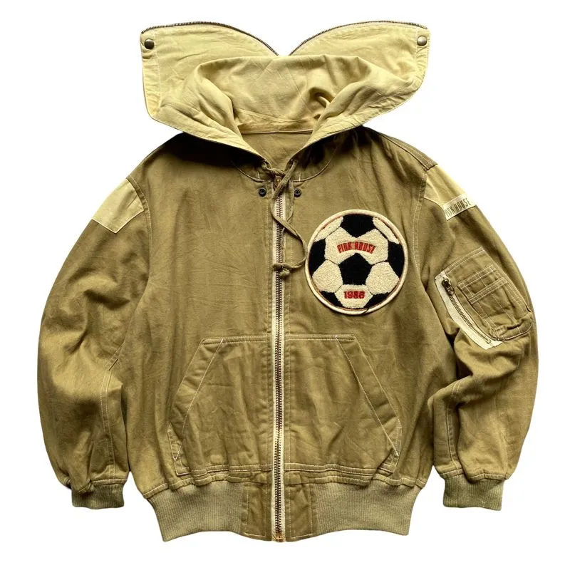 Pink House Streetwear Vintage Hoody Pria tan photo 1