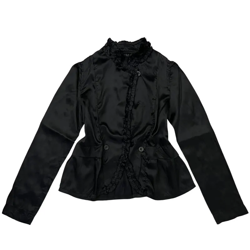 black silky top photo 1