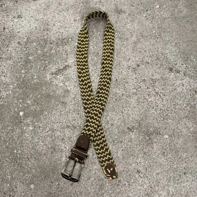 Belt weave osfa olivegreen krem  photo 1
