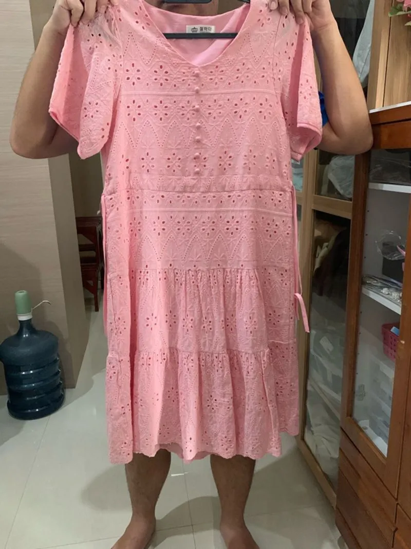 Dress korea pink photo 1