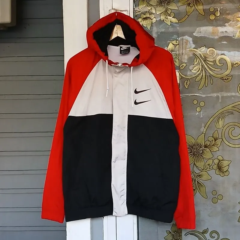 double swoosh jacket