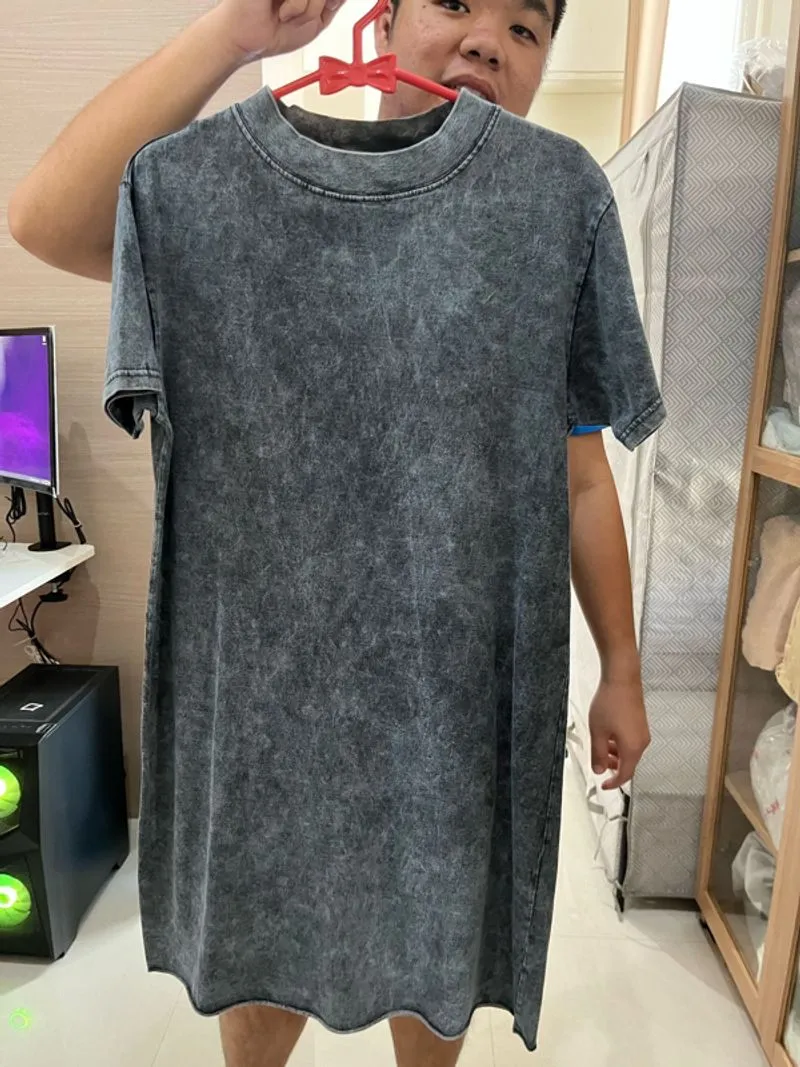 Dress katun pola jeans photo 1