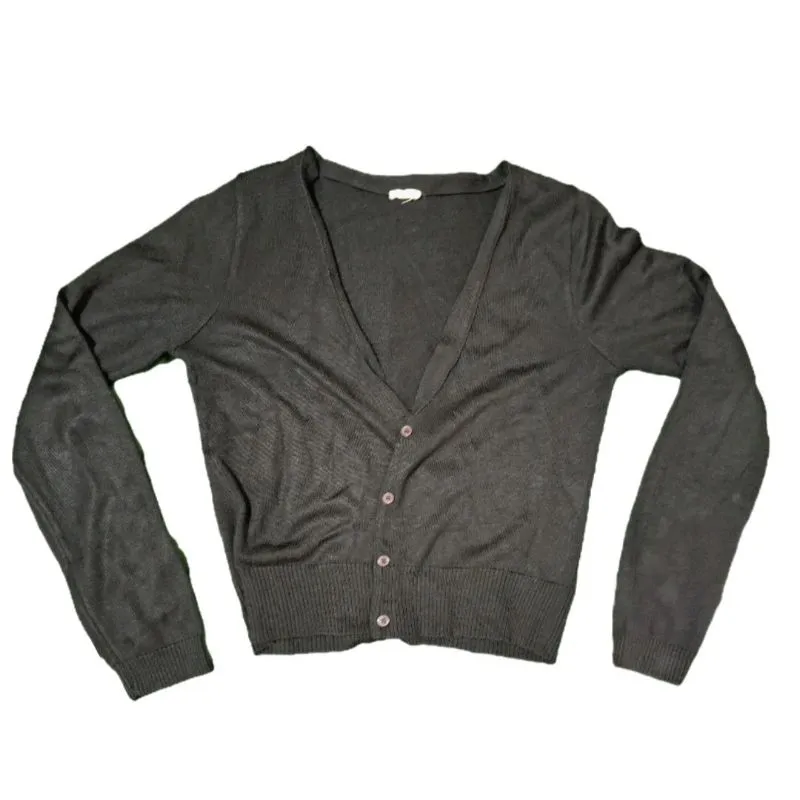 Black Crop Cardigan photo 1