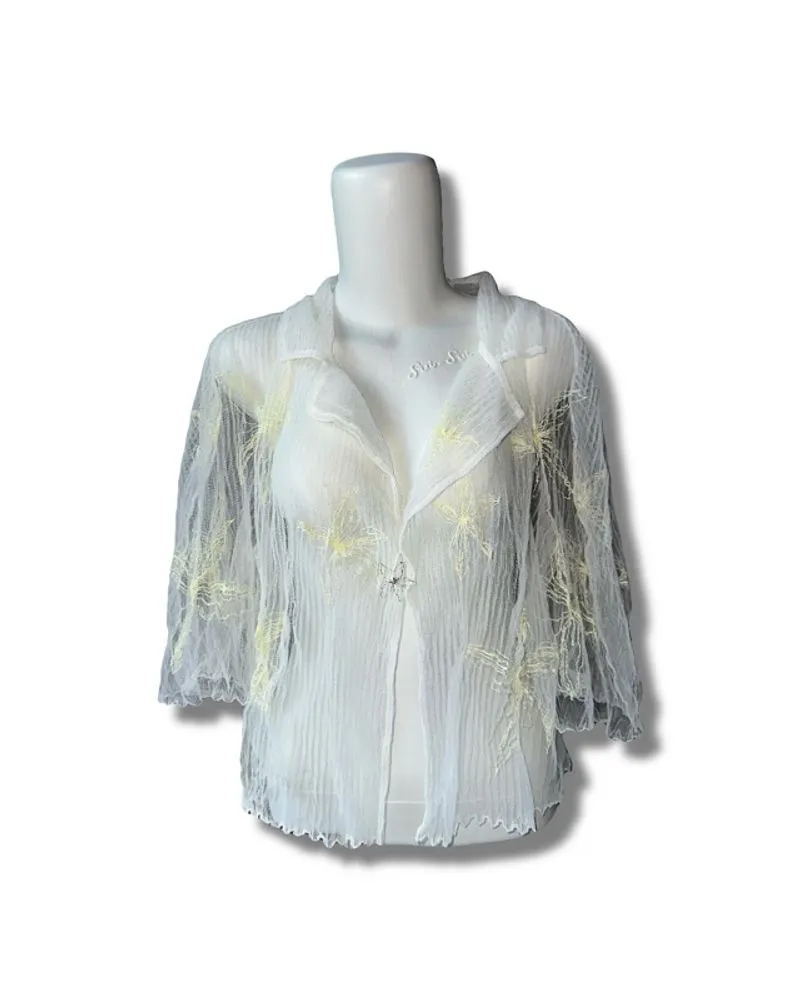 ANW SHEER GORDEN CROPPED SHIRT photo 1