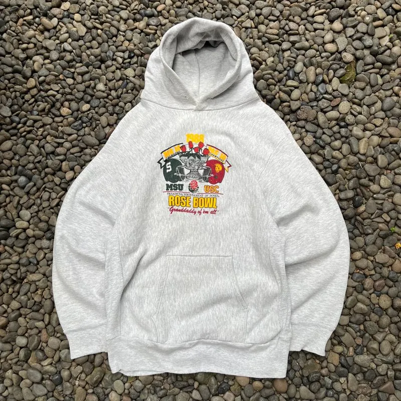 HOODIE VINTAGE ROSEBOWL 1988 made in usa photo 1
