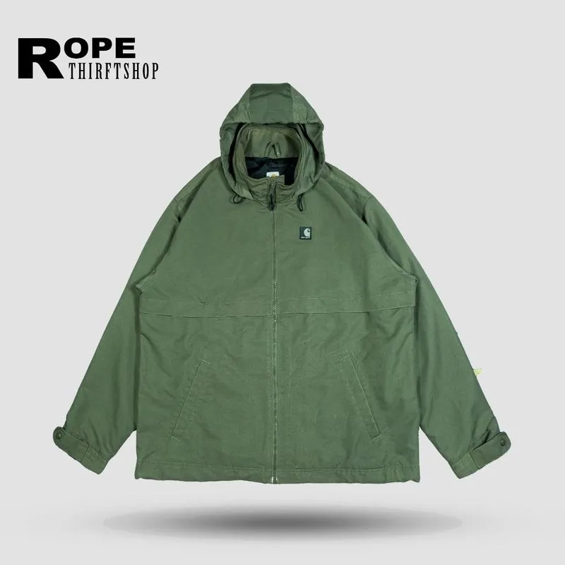 Carharrt Mens Lt Green Workshield Vented Coat Jacket Hooded  photo 1