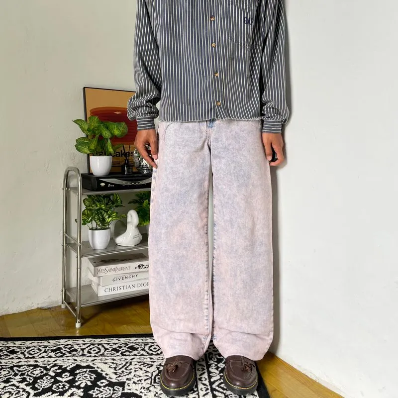 F21 baggy purple acid loose jeans photo 1