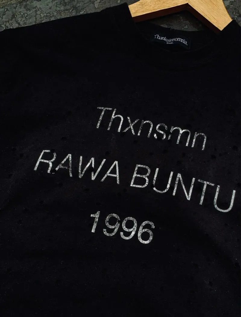 Tahirt Lumine Black - Distressed Tee Thanksinsomnia photo 1