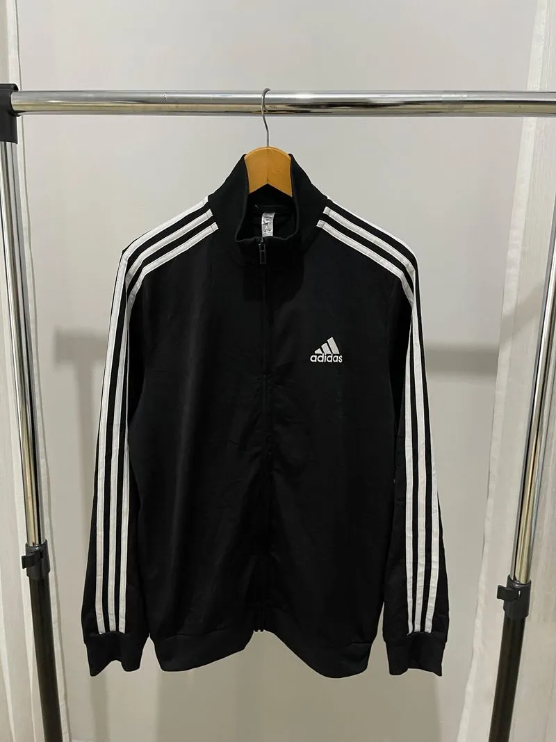 Track top adidas Balok 3 stripes Essentials black white 100% photo 1
