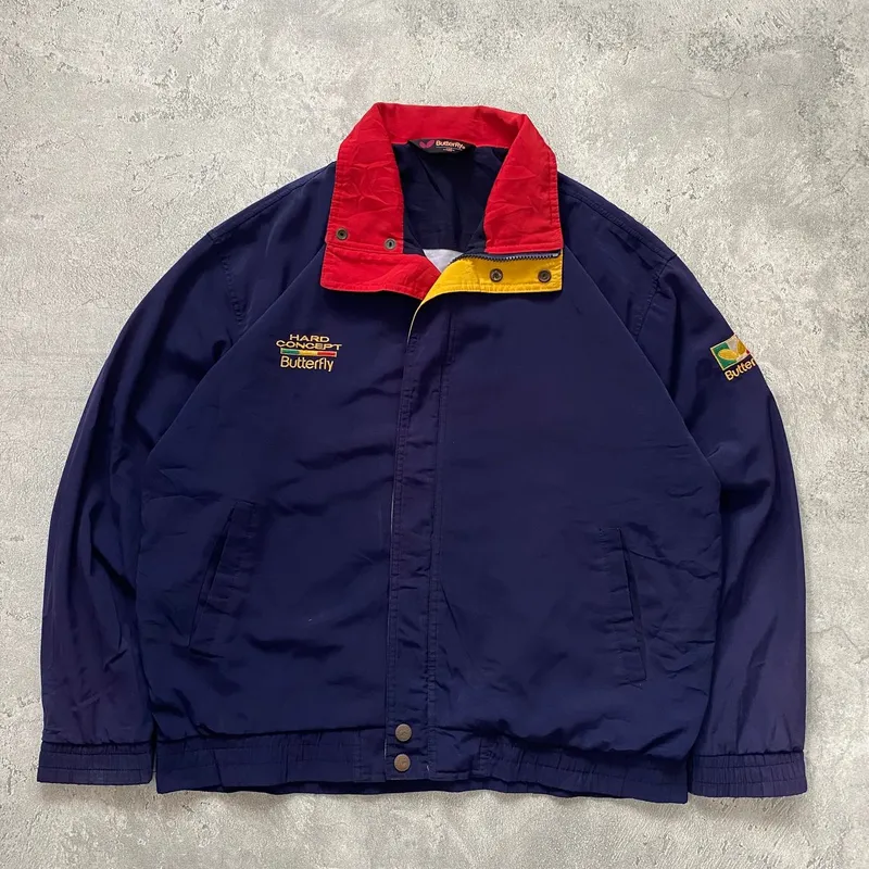 Vintage Casual Bomber jacket Pria navy photo 1