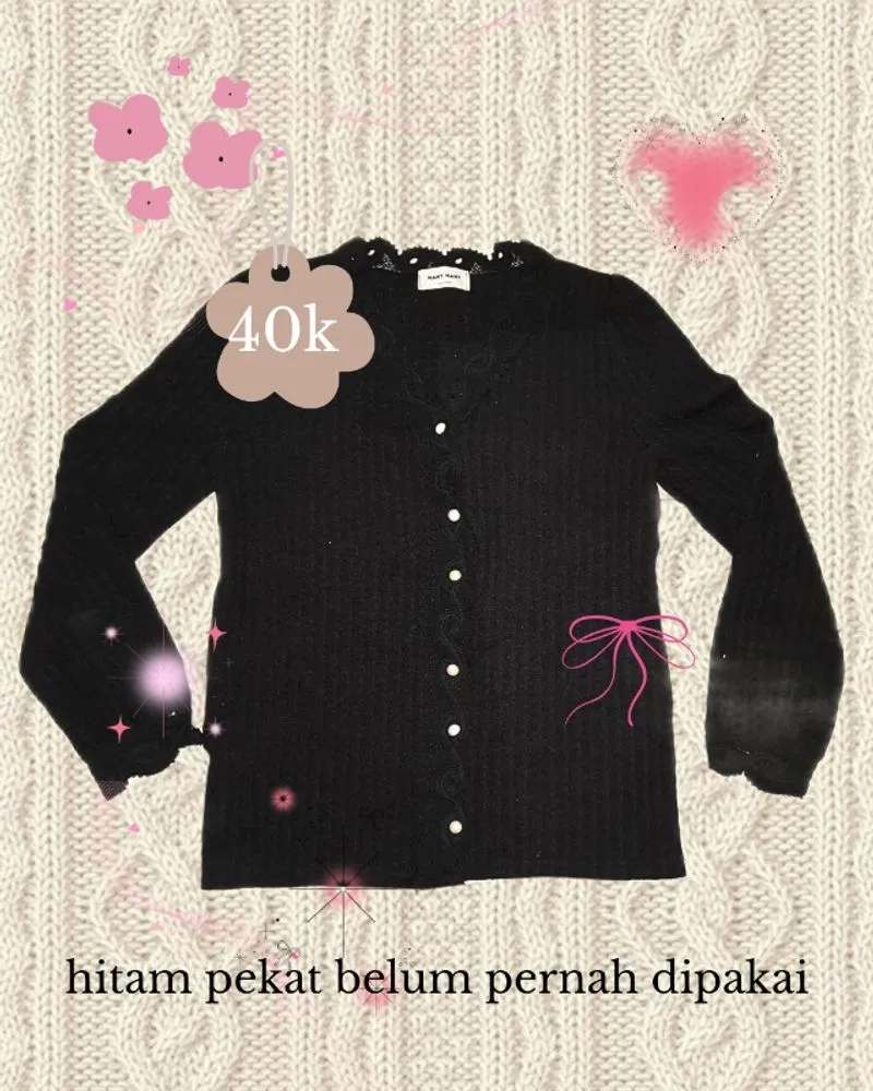 cardigan hitam photo 1
