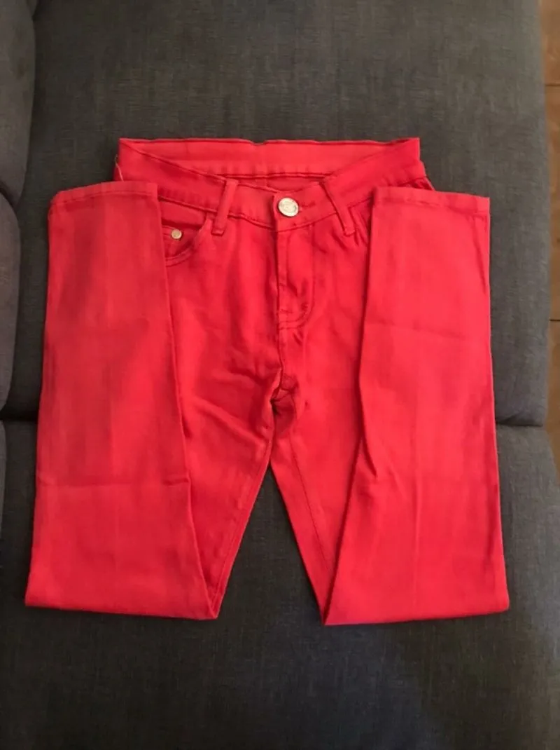 Skinny jeans merah photo 1