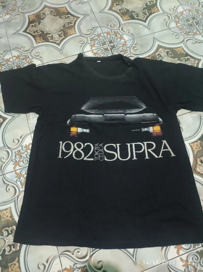 Black 1982 Toyota Supra T-shirt photo 1