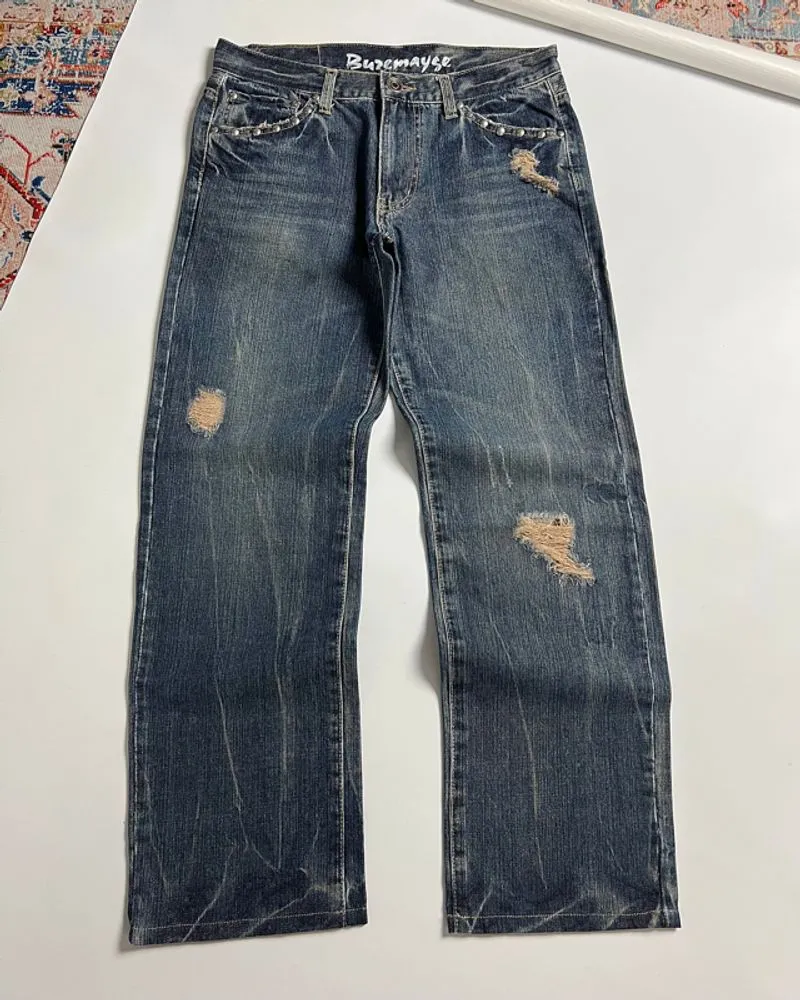 BUZEMAYSE RIPPED JEANS photo 1