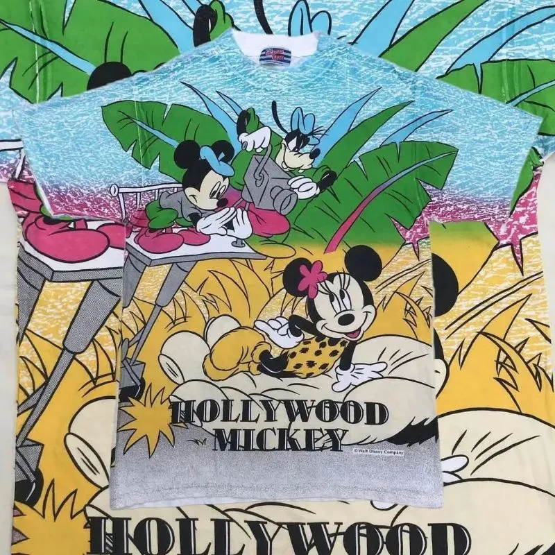 Cartoon tee all over print AOP Mickey mouse Hollywood Disney photo 1