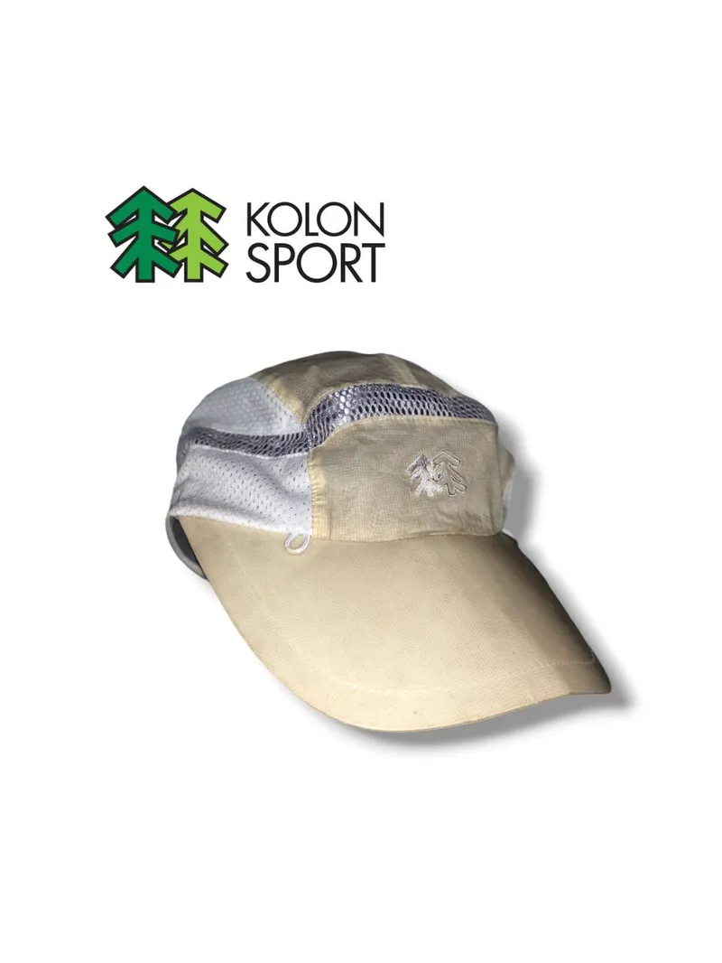 Kolon Sport Gorpcore Casual Hat Pria white gray cream photo 1
