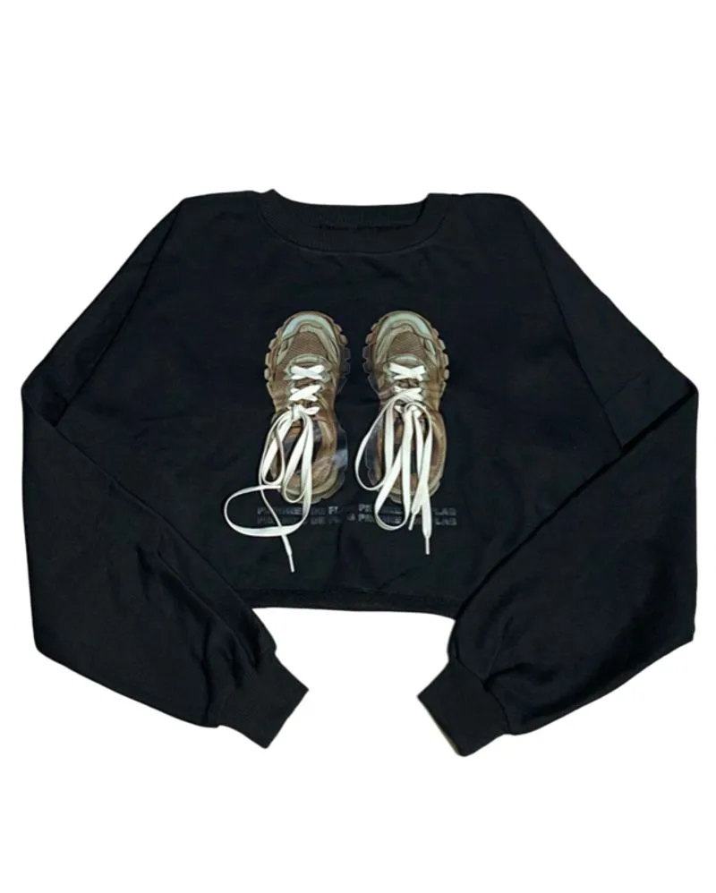 SWEATSHIRT CREWNECK CROP OVERSIZE photo 1