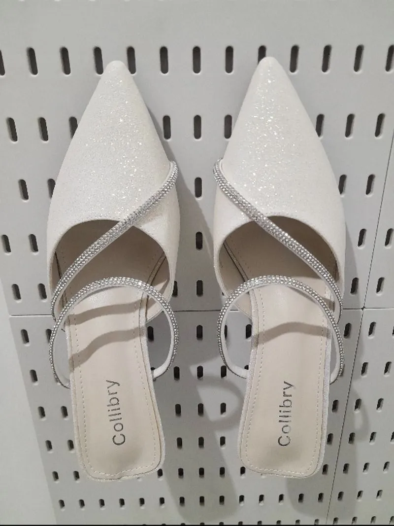 Heels Wisuda Lamaran Tunangan Mewah Warna White Barang Baru+ photo 1