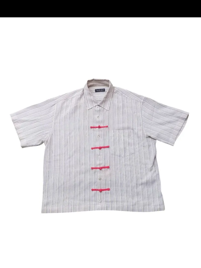 Japanese brand Reworked Y2K Casual shirt Pria cream photo 1
