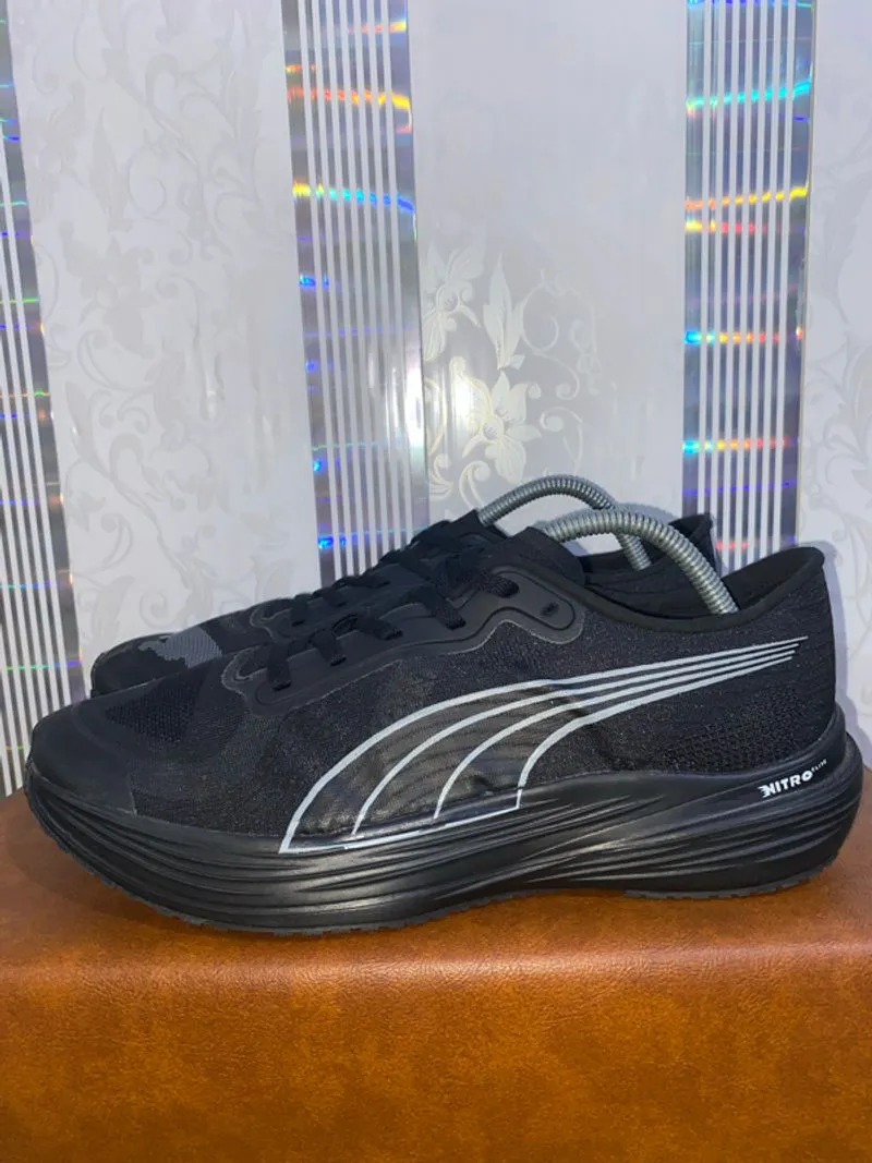 Sepatu Sneakers Sport Running Puma Nitro Full Black photo 1