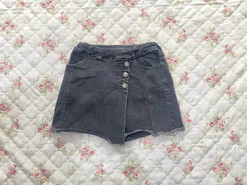 Rokcel denim black casual coquette babytee vintage y2k photo 1