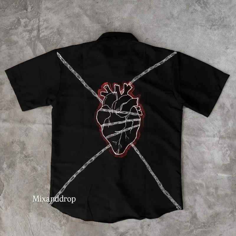 1on1 KURAPIKA CHAIN Shirt Rework Handmade Painted photo 1