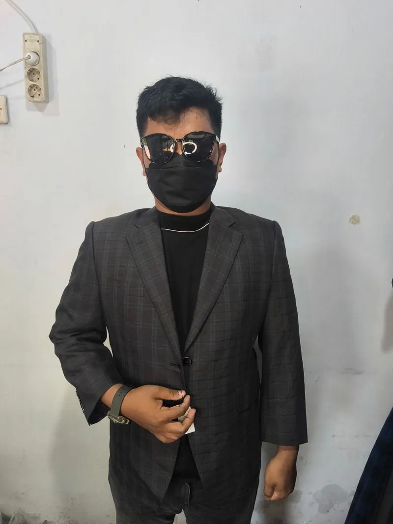 Jas Pria03 Motif Abstrak Klasik Vintage BROWN photo 1