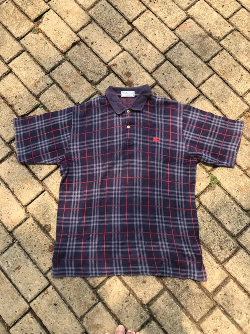 Vintage burberry poloshirt nova check photo 1