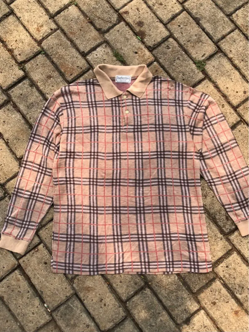 Vintage burberry poloshirt nova check photo 1