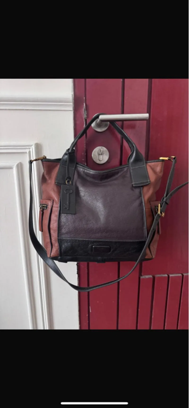Fossil emerson 3 tones shoulder bag preloved photo 1