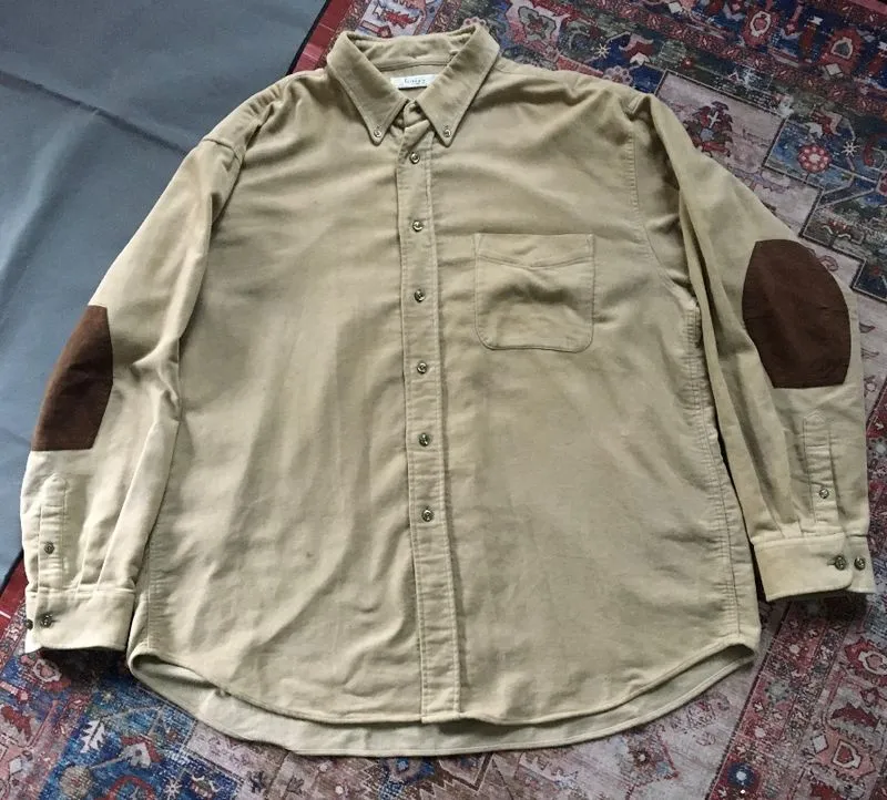 Kemeja brown cream long photo 1