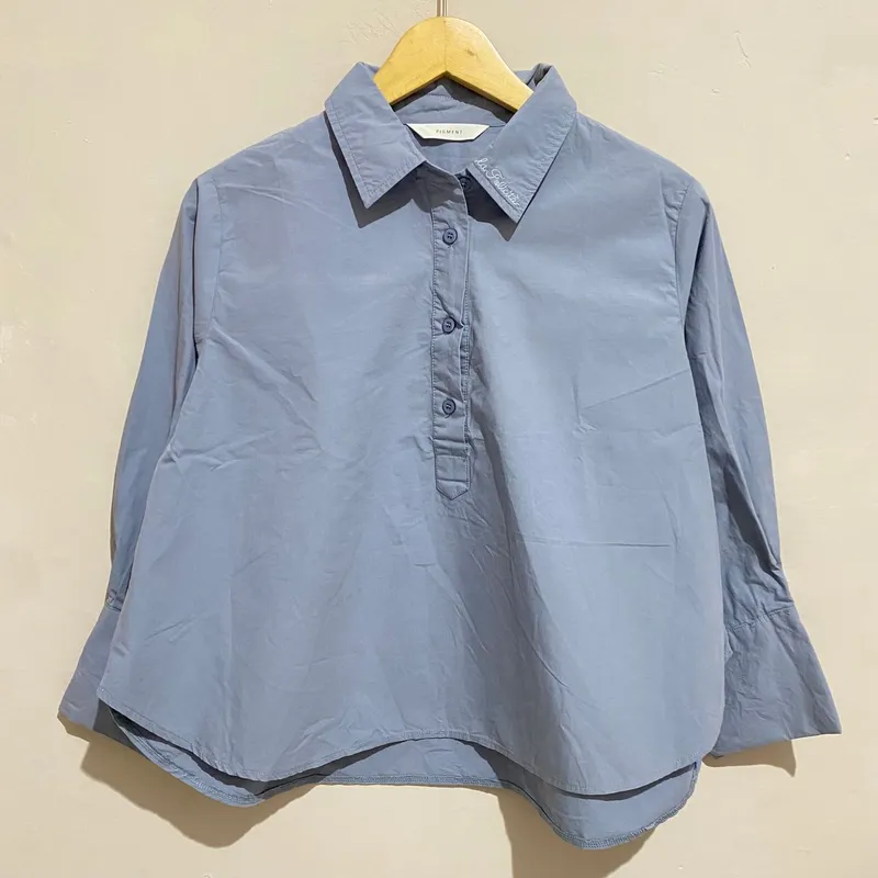 Casual Blouse Wanita blue photo 1