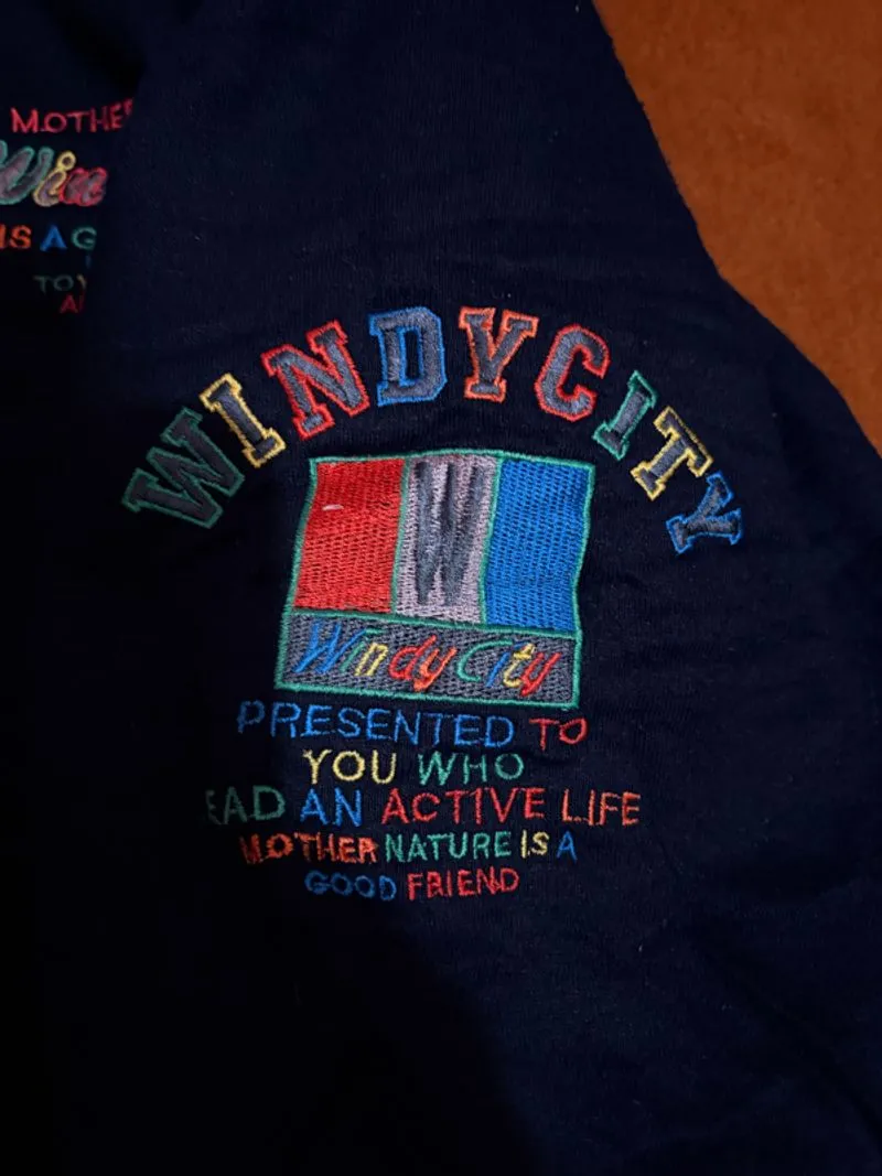 Vintage Windy City Mother Nature Zip Hoodie photo 1