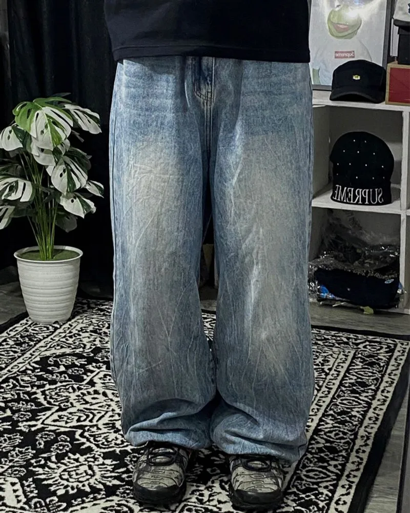  Denim & Denim Blue Wash Loose Fit Baloon Jeans photo 1