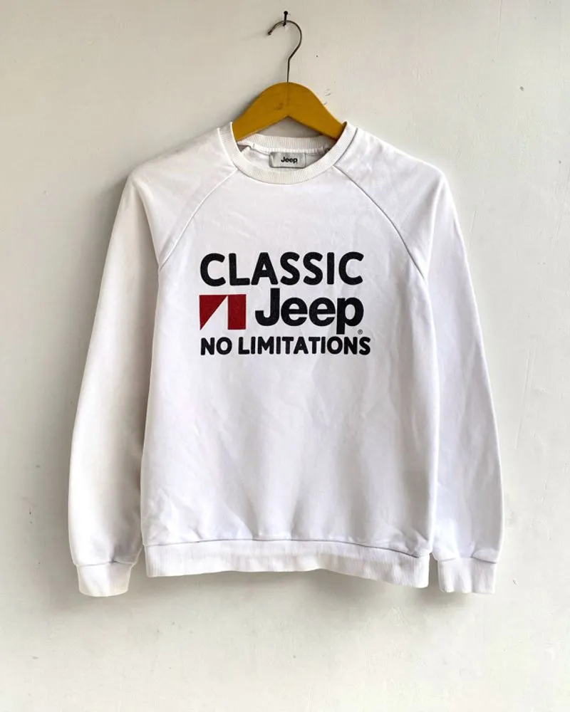 Jeep American Icon White Crewneck SweatShirt Cotton  photo 1