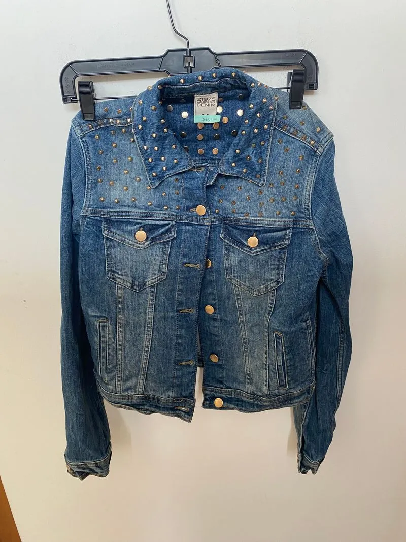 Zara studded jacket jeans photo 1