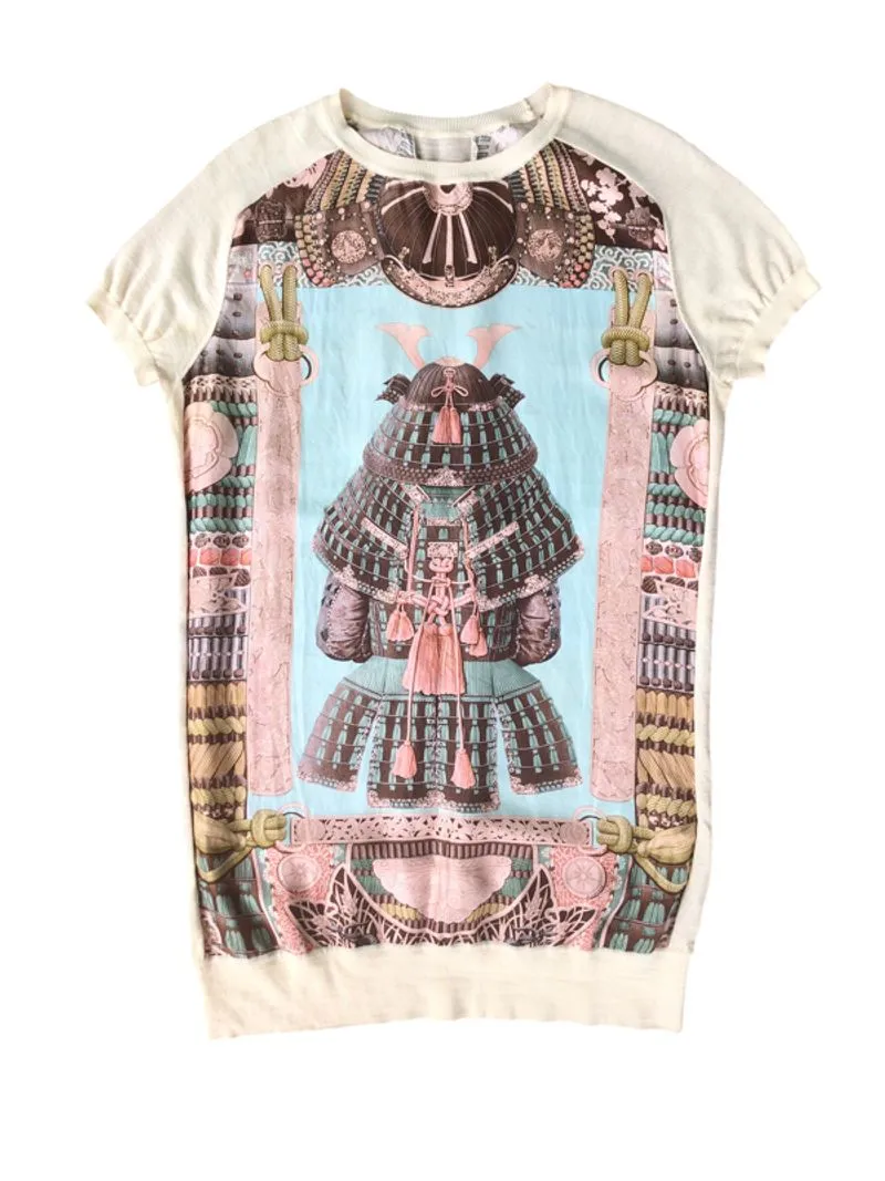 Silk T-shirt Parures de Samourais luxury look like hermes photo 1