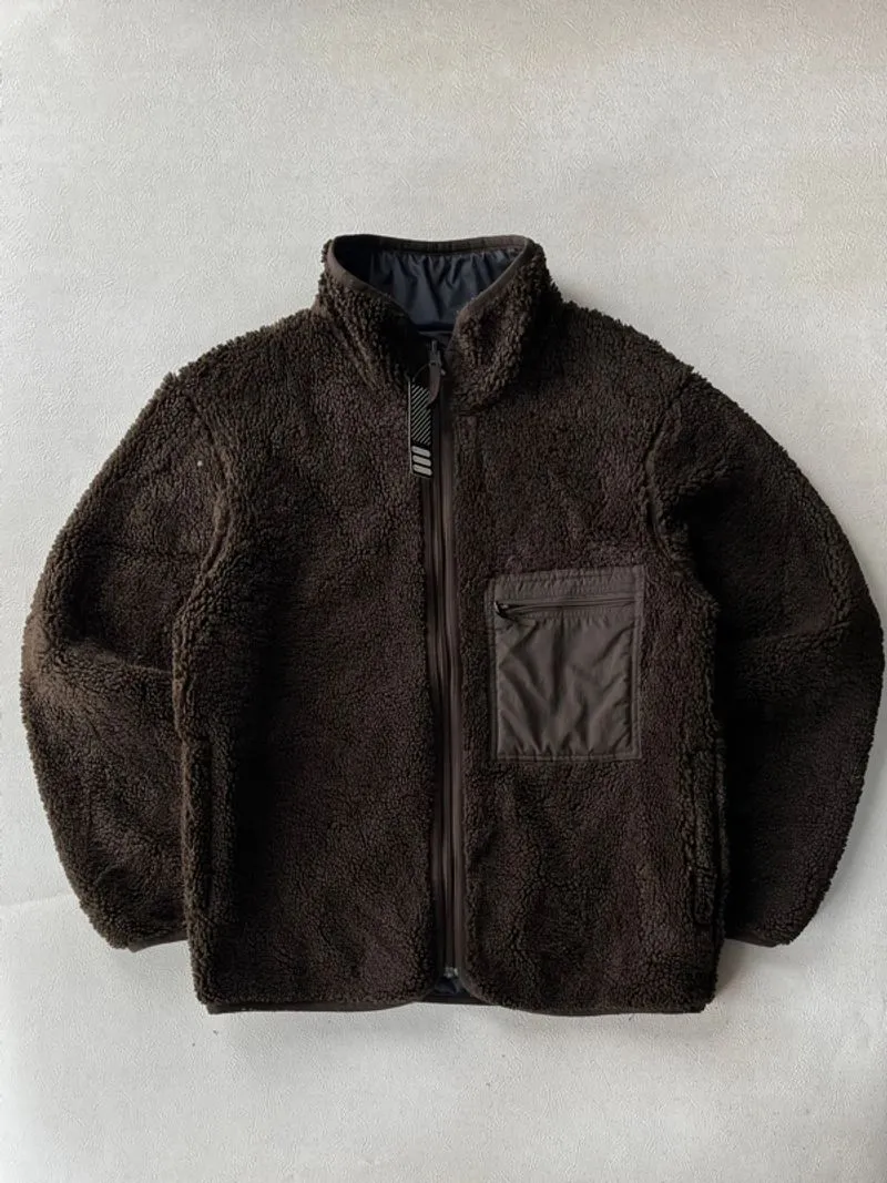 Uniqlo sherpa jacket reversible photo 1